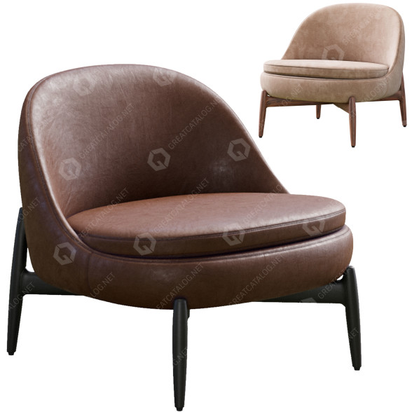 Fotel Minotti Sendai model 3D