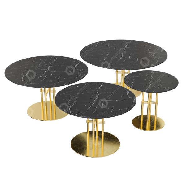 Столи Gubi TS Column Dining 3D модель