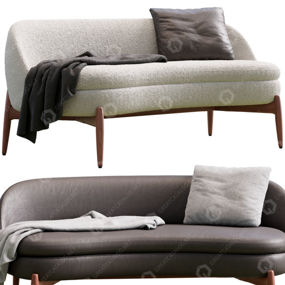 Диван Minotti Sendai 3D модель