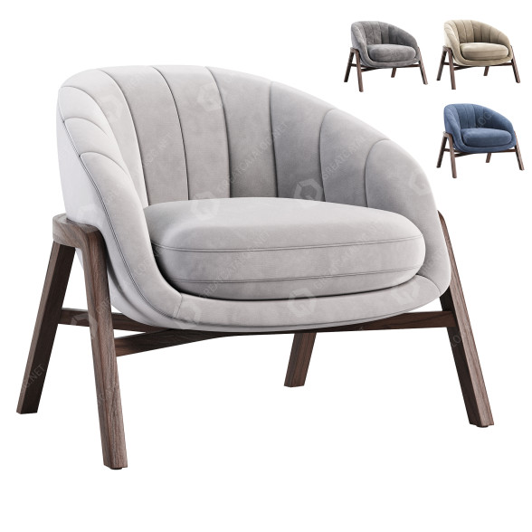 Кресло Natuzzi Cassia 3D модель