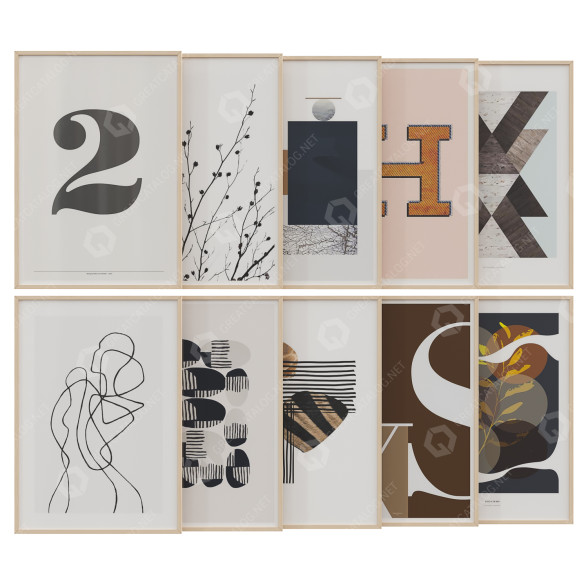 Картини Art Work Set 44 3D модель