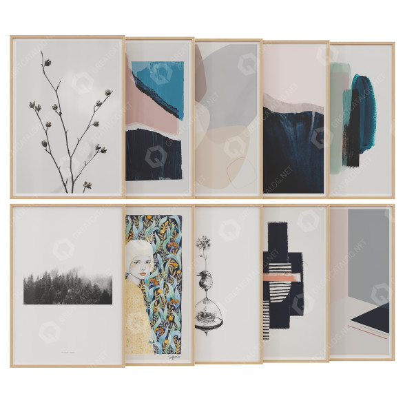 Картини Art Work Set 46 3D модель