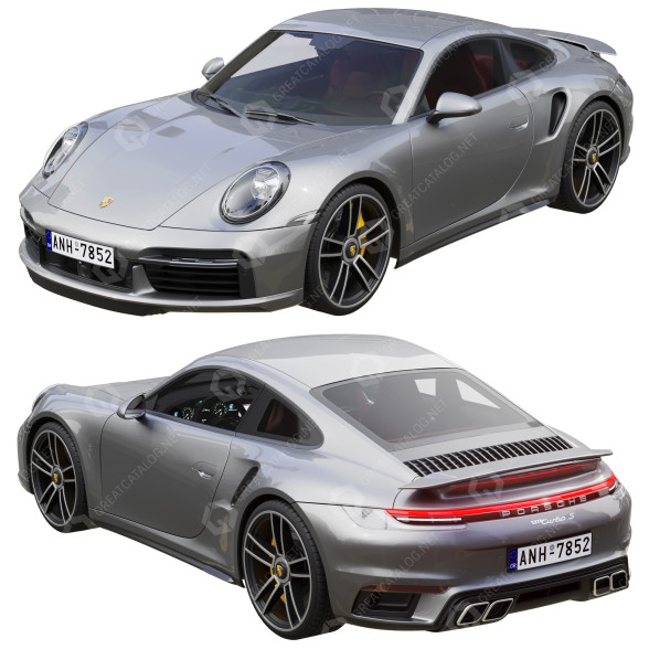 Автомобіль Porsche 911 Carrera Turbo S 3D модель