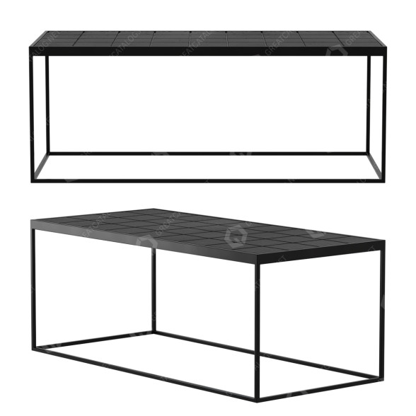 Coffee Table Zuiver Glazed Black 3D model