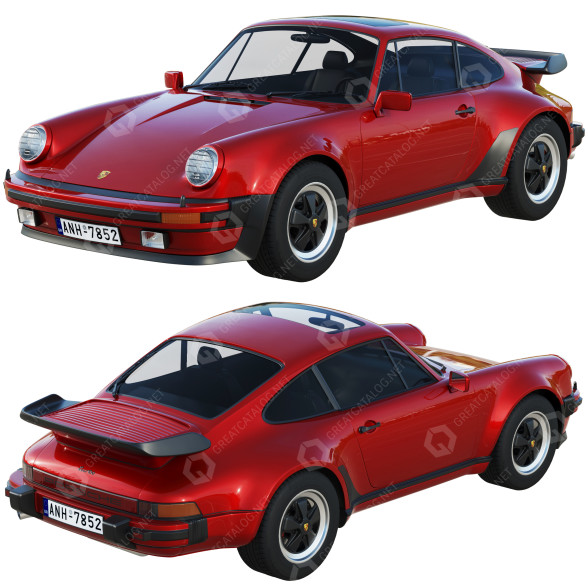 Автомобіль Porsche 911 Turbo 930 3D модель