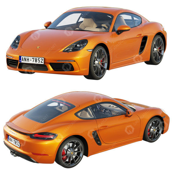 Автомобіль Porsche Cayman 3D модель