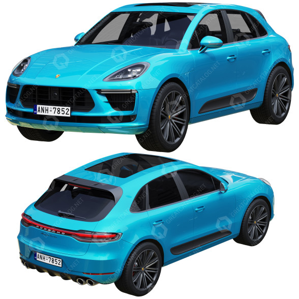 Автомобіль Porsche Macan Turbo 3D модель