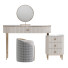 Schminktisch und Pouf Homary Marble Top Makeup Vanity Set - Muhammad CGI