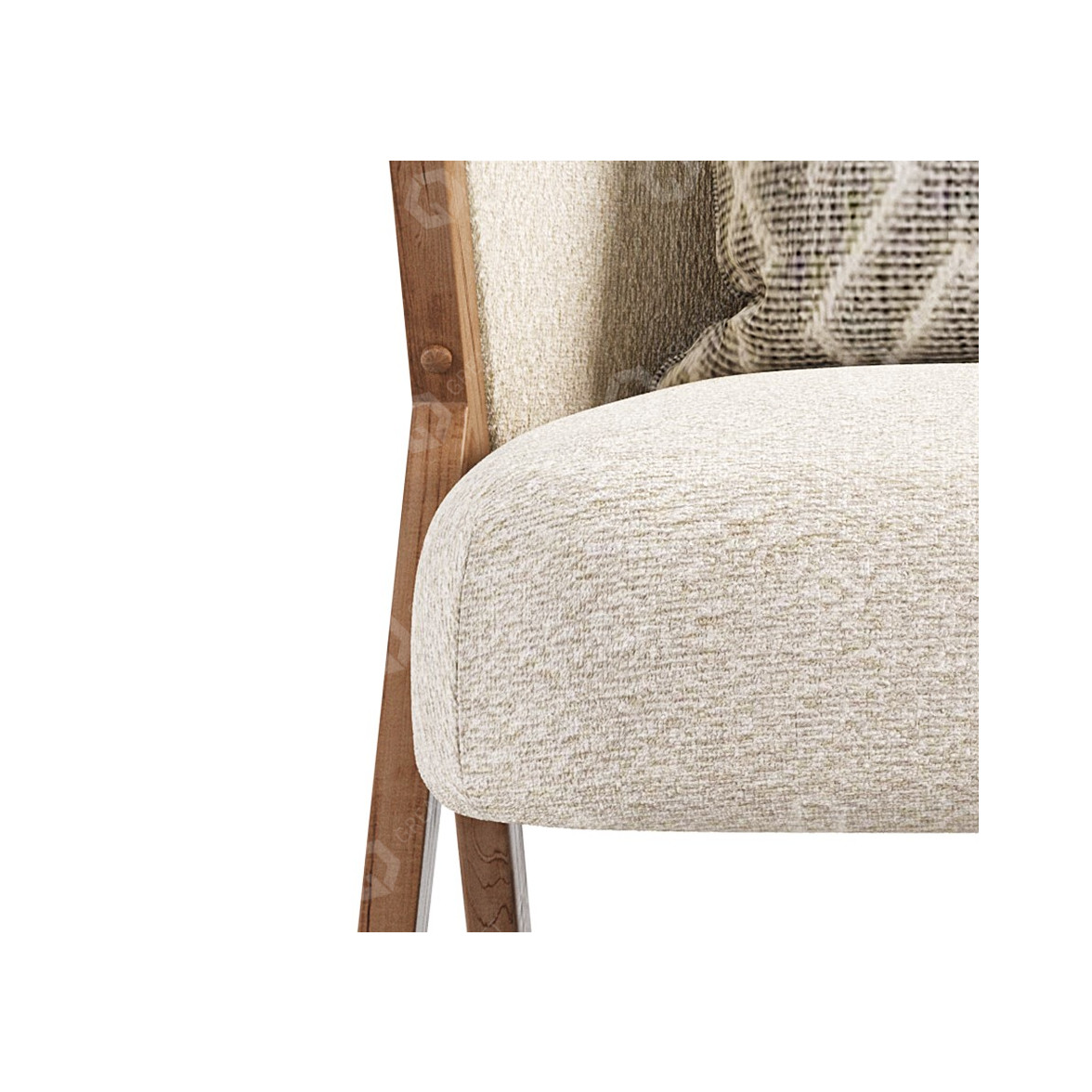 Armchair Zara Home Upholstered Boucle 3D model GreatCatalog 25965