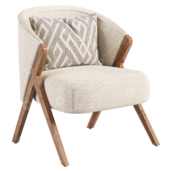 Крісло Zara Home Upholstered Boucle 3D модель