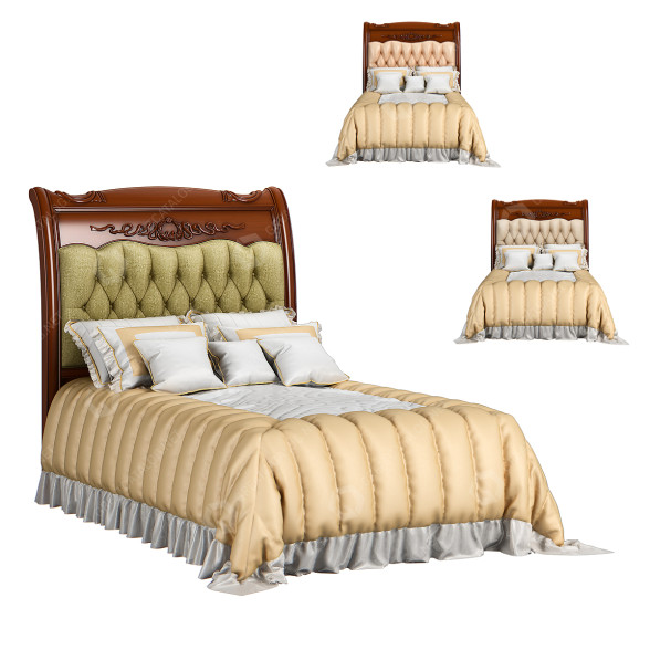 Кровать Carpenter 230-1 A Plan 1 Brown 3D модель