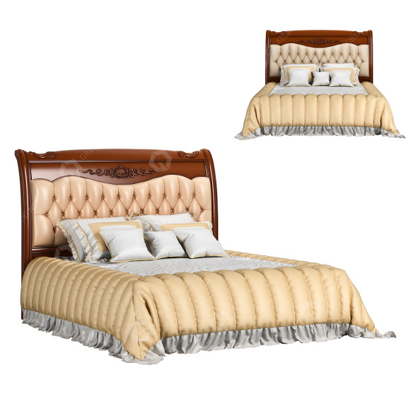 Кровать Carpenter 230-1 A Plan 1 Brown 3D модель