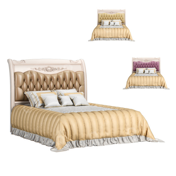 Bett Carpenter 230 A Plan Beige 3D-Modell