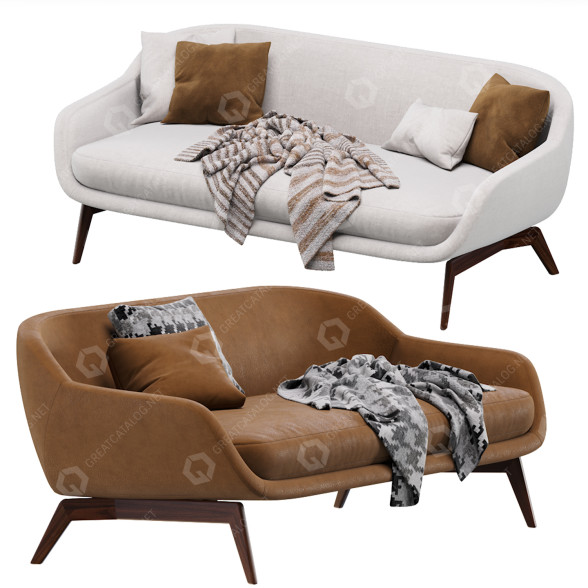Диван Minotti Belt 3D модель