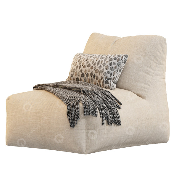 Chaise à sac Bean by Noble House modèle 3D