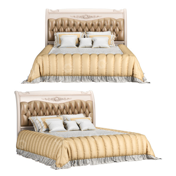 Ліжко Carpenter 230 A Plan 1 Beige 3D модель