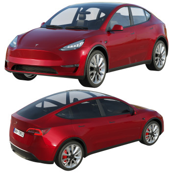 Автомобіль Tesla Model Y 3D модель