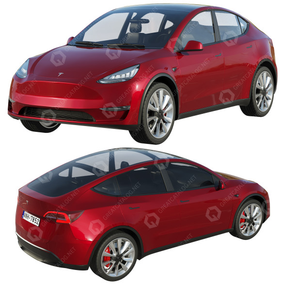 Auto Tesla Model Y 3D-Modell