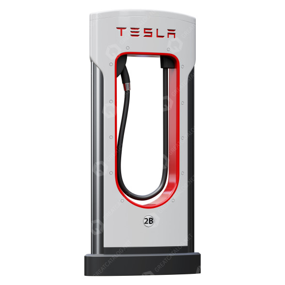 Stacja ładowania Tesla Supercharger model 3D