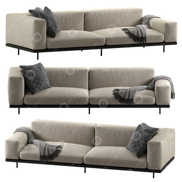 Sofa B&B Italia Naviglio 3D-Modell