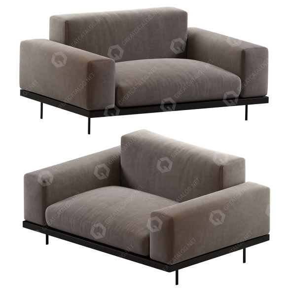 Sessel B&B Italia Naviglio 3D-Modell