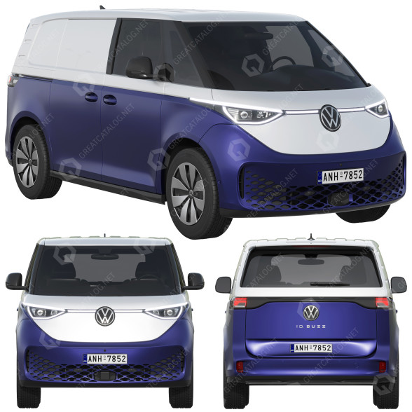 Samochód Volkswagen ID Buzz Cargo model 3D