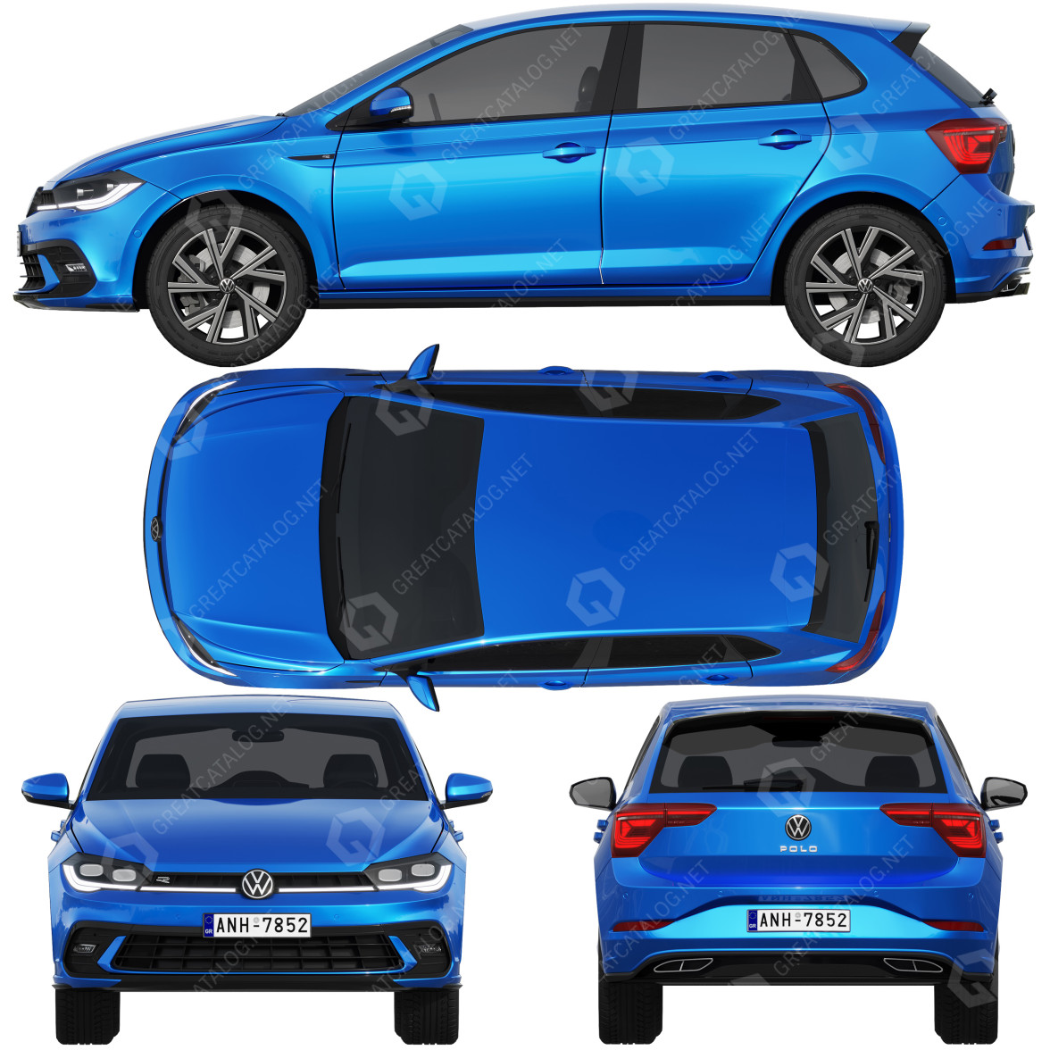 Car Volkswagen Polo 2022 3D model GreatCatalog 26135