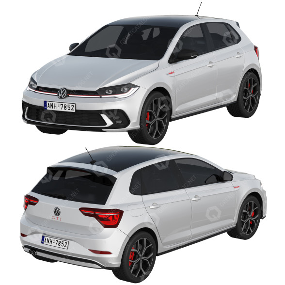 Coche Volkswagen Polo GTI 2022 Modelo 3D