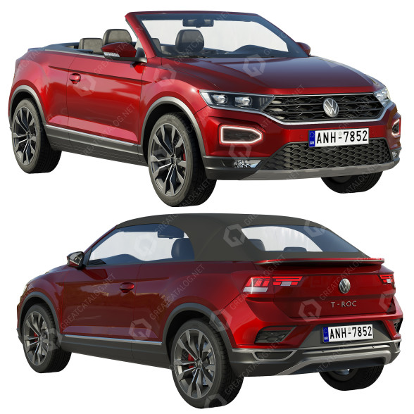Samochód Volkswagen T Roc Cabriolet model 3D