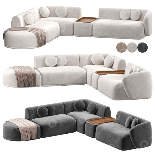 Sofa Meridiani Rene 2 3D-Modell
