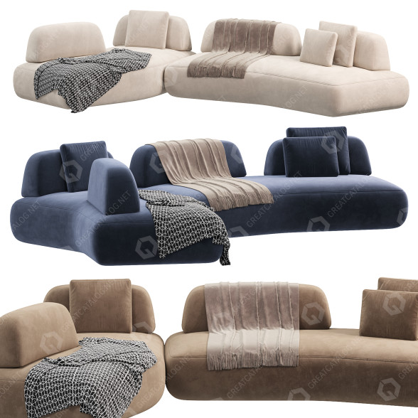Sofa ART NOVA Curve 3D model