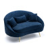 Sofa Homary Bronze Velvet Curved - CGMOD