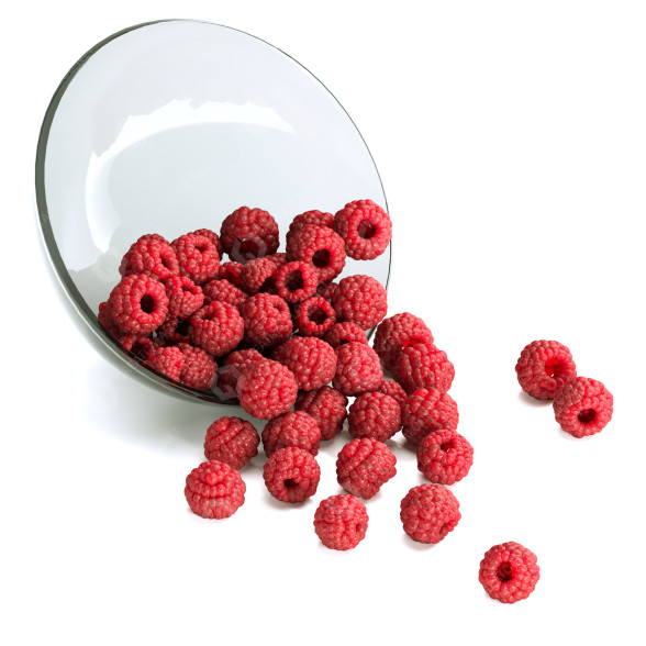 Bayas Bowl Raspberries Modelo 3D