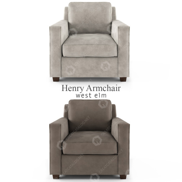 Sillón West Elm Henry Modelo 3D