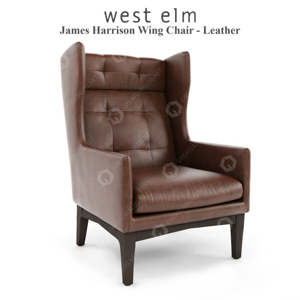 Sillón West Elm James Harrison Wing Modelo 3D