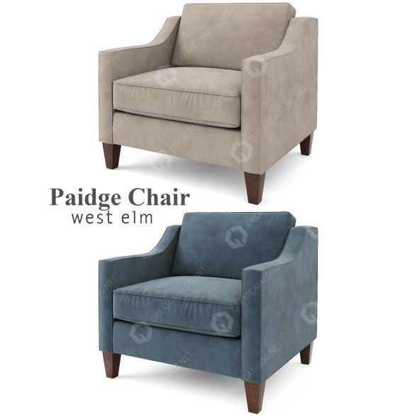 Sillón West Elm Paidge Modelo 3D