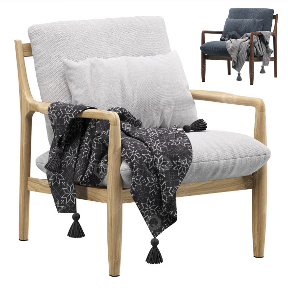 Fotel La Redoute Dilma Linen Rocking model 3D