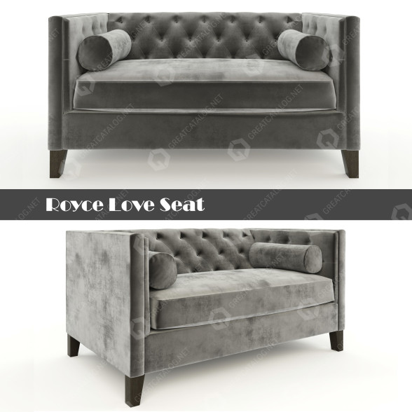 Диван Z Gallerie Royce Love Seat 3D модель