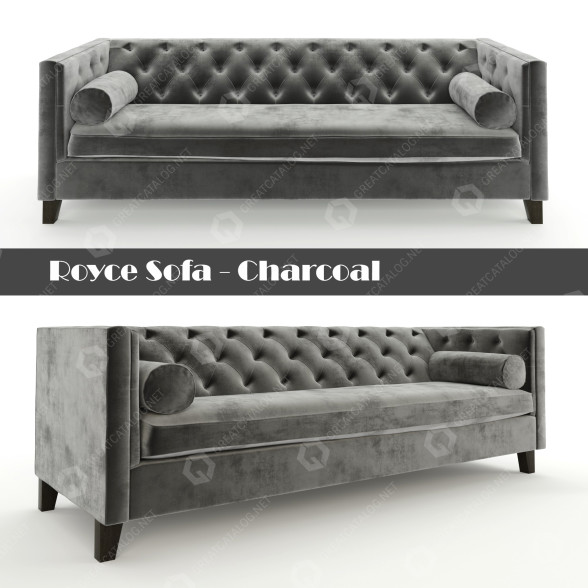 Диван Z Gallerie Royce Charcoal 3D модель