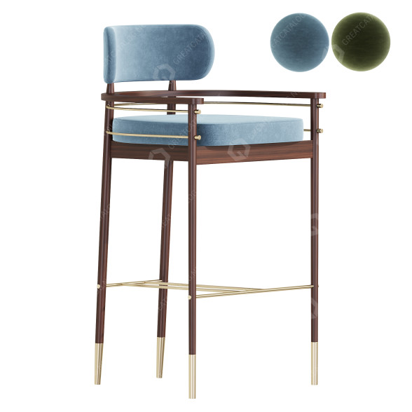 Taburete de bar Alva Musa Hopper Modelo 3D