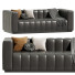 Sofa CB2 Forte Channeled 81 - qeem