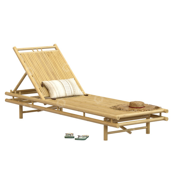 Шезлонг SKLUM Bamboo Sunbed Gossy 3D модель
