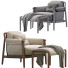 Fauteuil et Ottoman Poltrona Frau Times Lounge - ED-MONTE