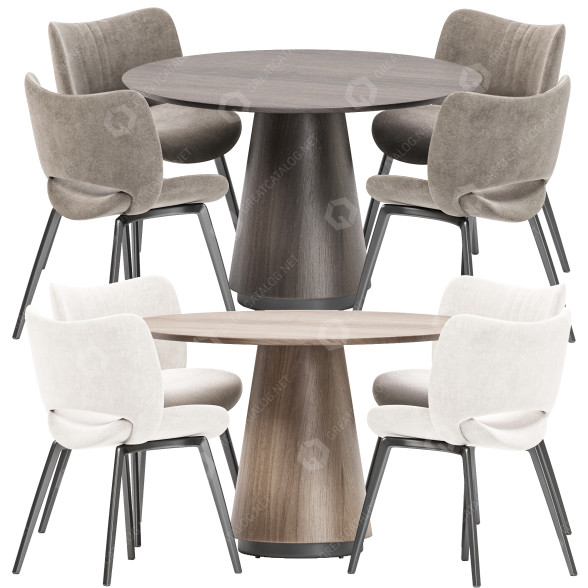 Tisch und Stühle Danetti Dining Set 42 Nolan and Nice 3D-Modell