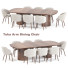 Table and Chairs Gubi Dining Set 44 Moon and Tuka Arm - zvezdaboy