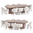 Table and Chairs Gubi Dining Set 44 Moon and Tuka Arm - zvezdaboy