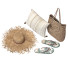 Ensemble d'accessoires Boho Style Beach with Hat and Slippers - artpolka