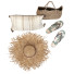Ensemble d'accessoires Boho Style Beach with Hat and Slippers - artpolka