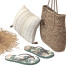 Ensemble d'accessoires Boho Style Beach with Hat and Slippers - artpolka