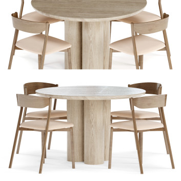 Стіл та стільці Miniforms Wooden Tube Dining